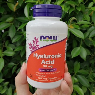 กรดไฮยาลูโรนิก Hyaluronic Acid 50mg 120 Veg Capsules (Now Foods®) Kosher