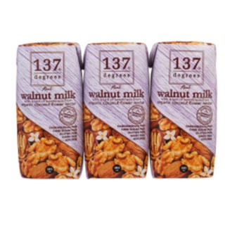 137 Degrees Walnut Milk Original Formula 180ml.Pack 3 137ดีกรีนมวอลนัทสูตรดั้งเดิม 180มล. แพค 3