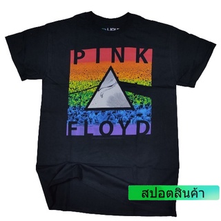 ROUND คอลูกเรือแฟชั่น เสื้อยืดวง PINK FLOYD ลิขิสทธิ์แท้ ปี2016 oversize-4XL