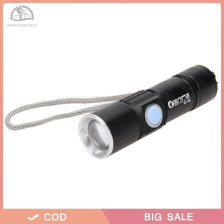 【happyeasybuy】*800LM CREEไฟฉายซูมได้กันน้ำได้ USB Rechargeable