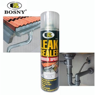 สเปรย์ใสอุดรูรั่วBOSNY B125 Leak Sealer Spray อุดรอยรั่ว หลังคารางน้ำท่อประปารอยแตกร้าวป้องกันน้ำรั่วซึมซ่อมหลังคา