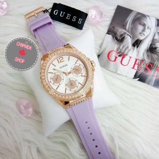 🍃Guess Multifunction Dial  Roes-Gold Tone Crystal