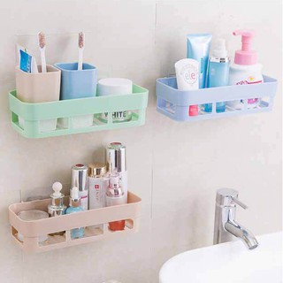 ชั้นวางของ ชั้นวางของในห้องน้ำ ห้องครัว ติดผนัง แบบไม่ต้องเจาะ