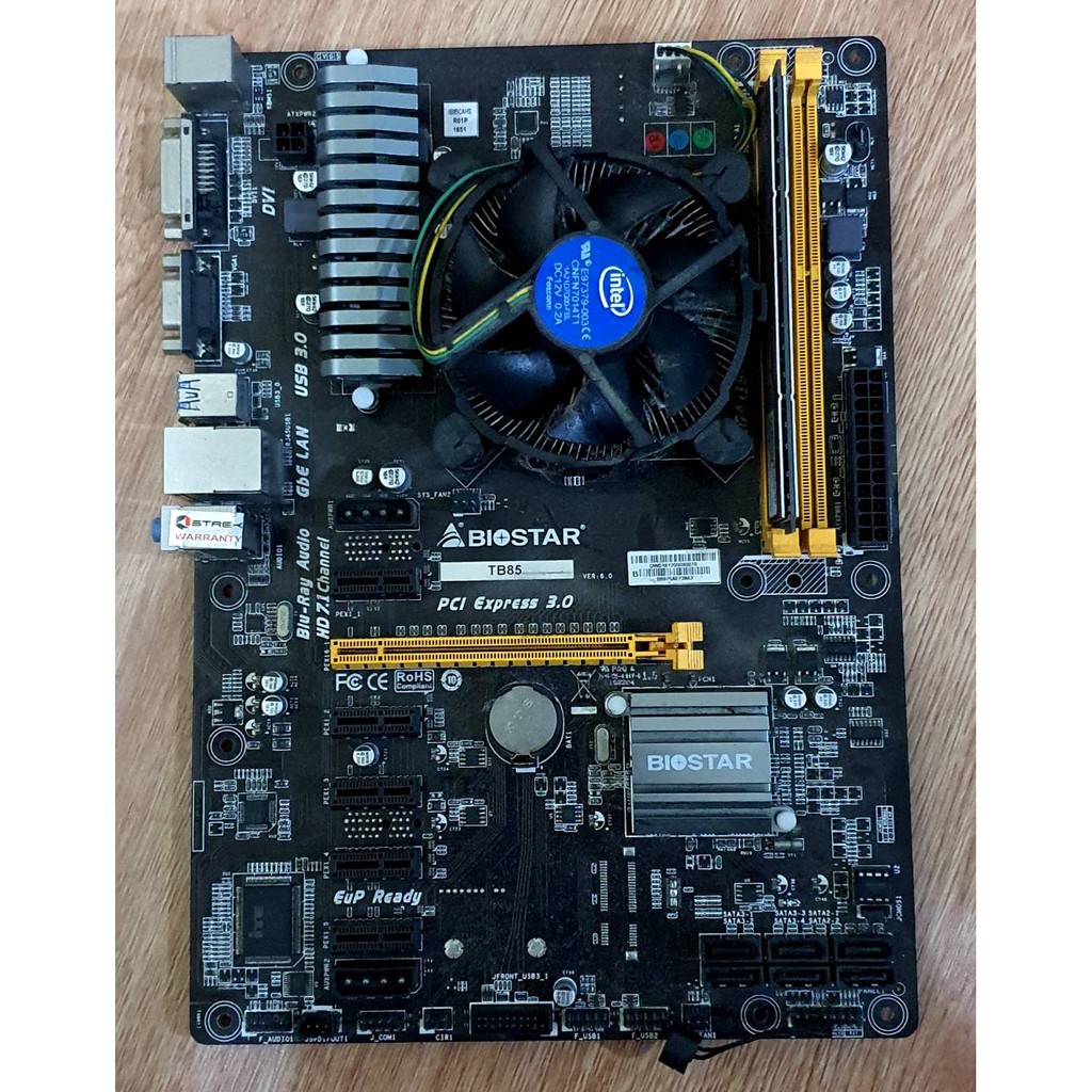 BioStar TB85 + CPU + RAM มือ 2