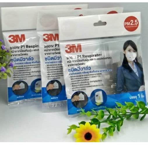 ✤♧۩💥พร้อมส่ง💥หน้ากาก 3M 9001v ของไทย ชนิดมีวาล์ว /และ รุ่น KF94 ลอตผลิ