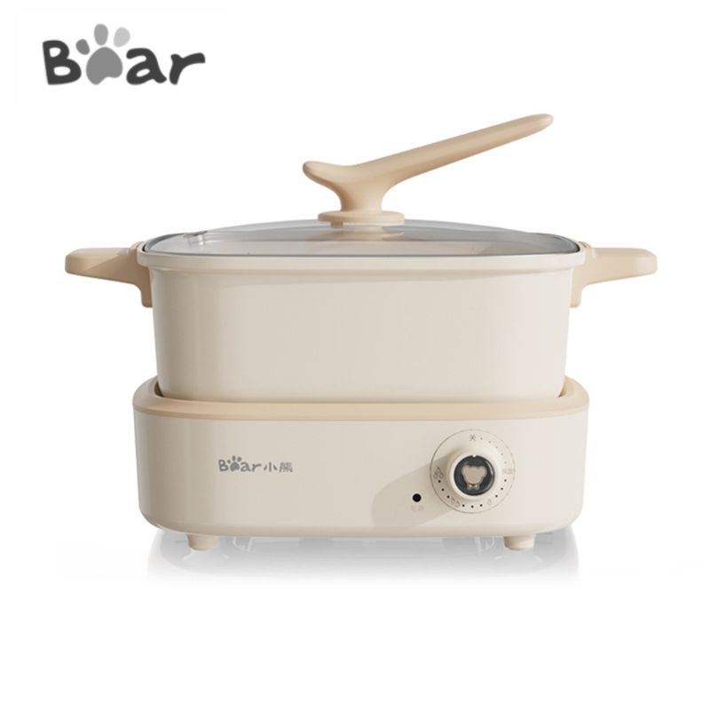 Bear หม้อพร้อมเตาไฟฟ้า หม้ออเนกประสงค์ กระทะไฟฟ้า มินิมอลสไตล