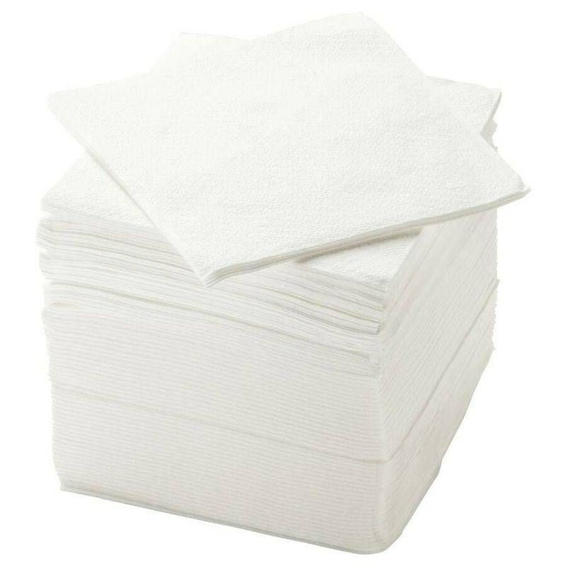 ทิชชู่สำหรับใช้บนโต๊ะอาหารNAPKIN ขนาด33×33cm 1ชั้น พับ4 สีขาว(มี 500แผ่น/ห่อ)(ออกใบกำกับภาษีได้)