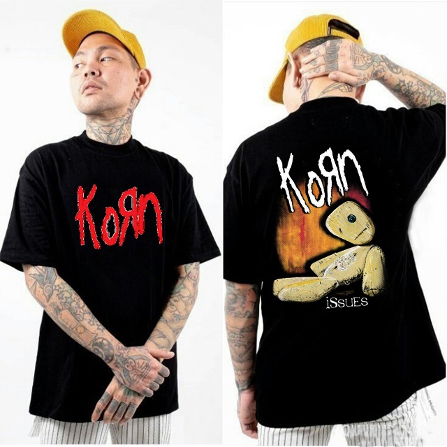 Korn Issues Tshirt เสื้อยืดลําลองผ้าฝ้าย Unisex