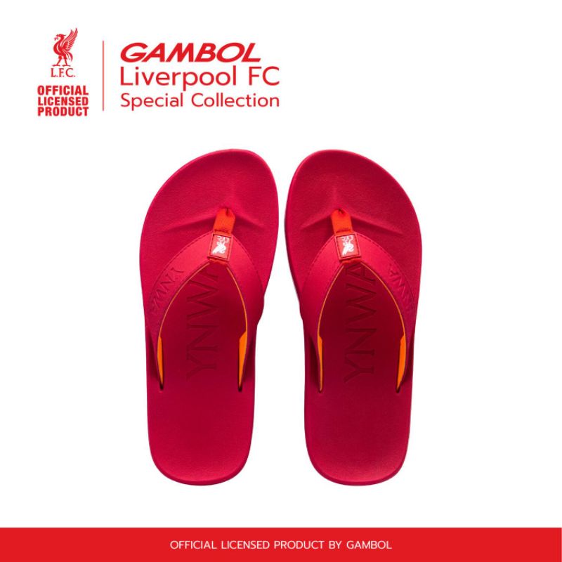 GAMBOL Liverpool FC Special Collection LM/LW11005 แจกโค้ดลดหน้าร้านค่ะ รองเท้าแตะแบบหนีบ
