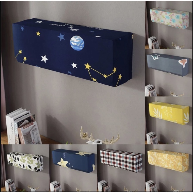 ผ้าคลุมแอร์ ผ้าครอบแอร์ ที่ครุมเครื่องปรับอากาศ Air Conditioner Cover หุ้มถุงครุมคุม สำหรับกันฝุ่น