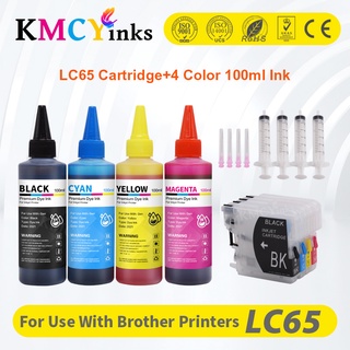 KMCYinks LC65 XL Printer Ink Cartridge 400ml Ink For Brother DCP-J140W 145C 165C MFC-250C 255CW 257CW J270W 290C 6890CN