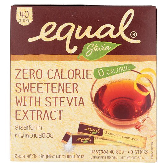 🔥แนะนำ!! อิควล สารให้ความหวานแทนน้ำตาล สารสกัดจากหญ้าหวานสตีเวีย 40 ซอง Equal sweetener instead of s