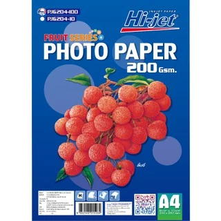 Hi-jet กระดาษโฟโต้ ผิวมัน Inkjet Fruit Series Glossy Photo Paper 200 แกรม A4 100 แผ่น