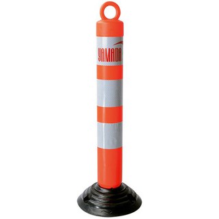 เสาล้มลุกพร้อมฐานจราจร YMD HDPE 80 ซม. สีแดง BOUNCING TRAFFIC POLE YMD 80CM RED