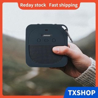 Txesign เคสซิลิโคน พร้อมตะขอโลหะ สําหรับลําโพงบลูทูธ Bose SoundLink Micro