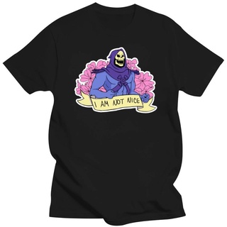 ขายดี!ใหม่ เสื้อยืดแขนสั้น ผ้าฝ้าย พิมพ์ลายโครงกระดูก I AM NOT NICE โอเวอร์ไซซ์ 100% แฟชั่นฤดูร้อน สําหรับผู้ชายS-5XL