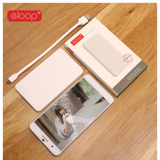 Eloop รุ่น E30 แบตสำรอง ความจุ 5000mAh ฟรีสายชาร์จ ซองผ้ากำมะหยี่