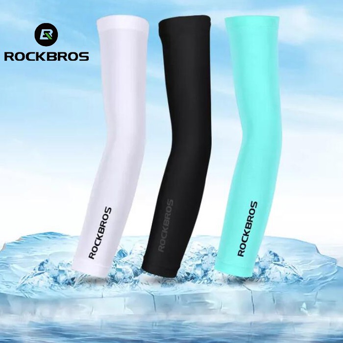 ROCKBROS ปลอกแขนป้องกันรังสียูวี เหมาะกับการเล่นกีฬา ขี่จักรยาน