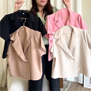 BLAZER CROP TOPS Plus size เสื้อผ้าสาวอวบ