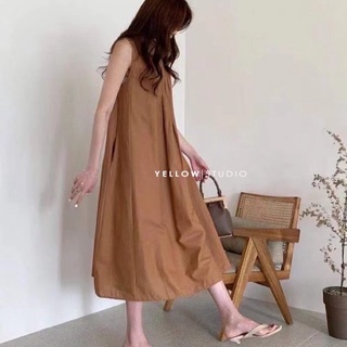 🌈🌿🌺🌸🌼🧡🤎🇰🇷Cotton Linen Printex Sleeveless Maxi Dress🇰🇷