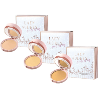 Lady Audrey Rice Flawless Foundation Powder เลดี้ ออเดรย์ แป้งพัฟท์ ผสมรองพื้น คุมมัน