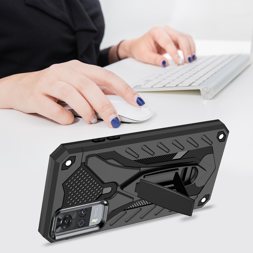 [ ส่งจากไทย ] Case Vivo Y31 2021 เคสหุ่นยนต์ Robot case เคสไฮบริด มีขาตั้ง เคสกันกระแทก  vivo Y31 TP