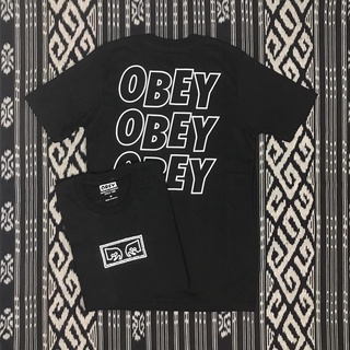 เสื้อยืดลําลอง ผ้าฝ้าย 100% แขนสั้น พิมพ์ลาย Obey JUMBLED EYES PREMIUM สีดํา พลัสไซซ์ XS-XXXL ของขวัญวันเกิด สําหรับผู้ชาย