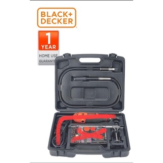 กล่องเครื่องเจียร์อเนกประสงค์ Black &amp; Decker พร้อมสายอ่อน ปากกาจับโต๊ะ และเสาแขวน