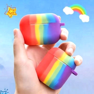 Rainbow เคสสำหรับairpods เคสซิลิโคนสําหรับ สำหรับApple Airpods 1 / 2 /Pro