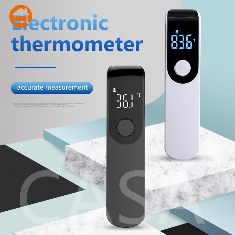 เครื่องวัดอุณหภูมิในครัวเรือนขนาดเล็กหน้าผากและอุณหภูมิของร่างกายเครื่องวัดอุณหภูมิอินฟราเรด IR แบบพกพา Digital LCD อุณหภูมิร่างกายแบบไม่สัมผัส