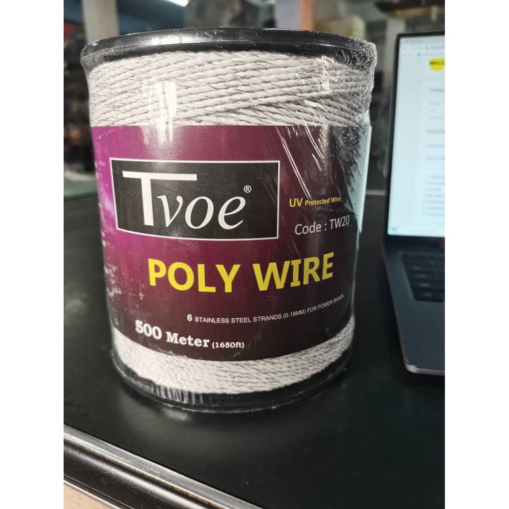 POLY WIRE TVOE TW20 WHITE x 500 เมตร (1650ft)