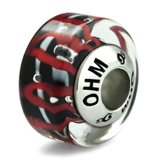 OHM Beads รุ่น Overlapping Pages - Murano Glass Charm เครื่องประดับ บีด เงิน เแก้ว จี้ สร้อย กำไล OHMThailand