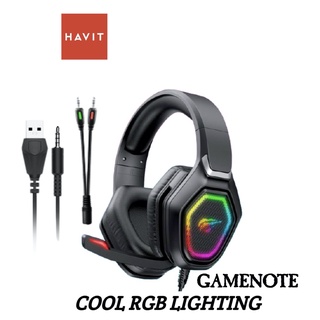 Havit หูฟังเกมส์มิ่ง Gaming Headphone Model H659d (Black) มี Effect RGB เหมาะสำหรับเกมเมอร์.