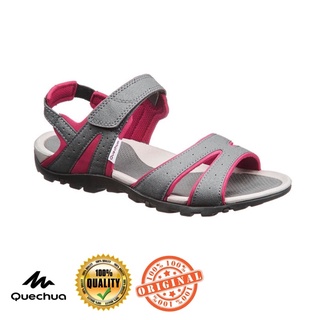 รองเท้าเดินป่ารัดส้นสำหรับผู้หญิง รุ่น NH100 (สีเทา/ชมพู) QUECHUA