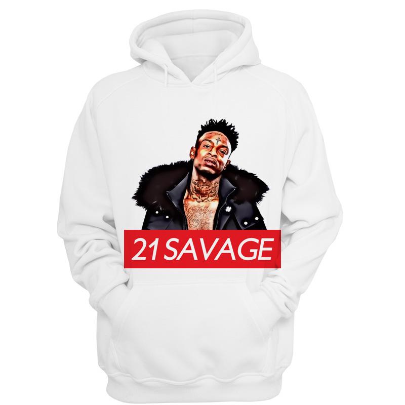 21 Savage เสื้อฮู้ดเสื้อกันหนาว แฟชั่น ป่า Unisex Rapper Hoodies