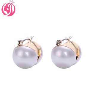 Korea women retro elegant Pearl earrings double-sided wedding earrings  jewelry