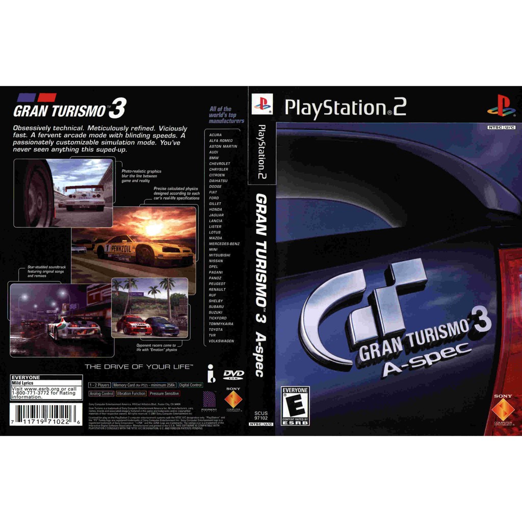 เกมส์ Gran Turismo 3 (PS2) สำหรับเครื่องที่แปลงระบบแล้วเท่านั้น