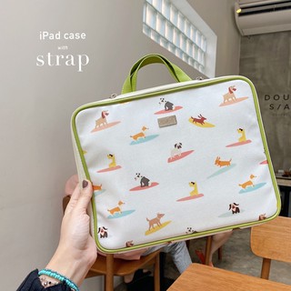 KEPT (รวมลาย) iPad Case with strap ซองใส่ไอแพดรุ่นมีช่อง+มีหูหิ้ว