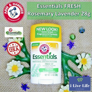 อาร์มแอนด์แฮมเมอร์ โรลออนสติ๊ก Essentials Natural Deodorant Fresh Rosemary Lavender 28g - Arm &amp; Hammer