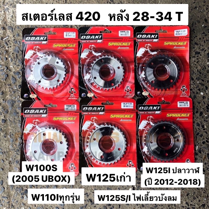 สเตอร์เลส 420 เวฟ100s(ปี2005 เวฟ100 u box) เวฟ110i เวฟ125 ขายแยก