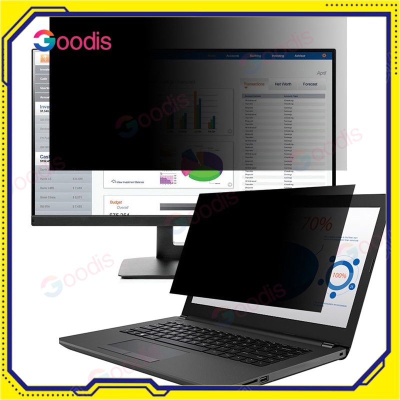 Privacy Screen 15.6 "14 13.3 21.5 24" นิ้ว "ความเป็นส่วนตัวกรองหน้าจอป้องกันสายลับคอมพิวเตอร์แล็ปท็อปตรวจสอบฟิล์มป้องกัน