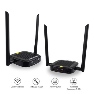 Wireless Wifi HDMI Video เครื่องส่งสัญญาณและตัวรับสัญญาณ 200M 1080P 60Hz