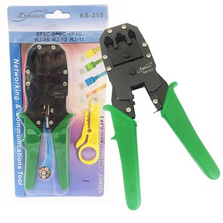 คีมเข้าหัวสายแลน Network RJ45 CAT5 RJ11 RJ12 LAN Cable Wire Crimper