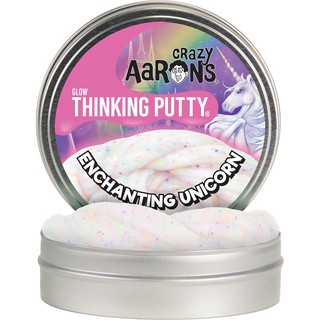 Crazy Aarons Thinking Putty รุ่น ENCHANTING UNICORN 4" TIN เรืองแสงในที่มืด สีชมพู กระปุกใหญ่ ดินน้ำมันวิทยาศาสตร์