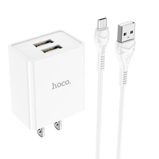 HOCO C81 หัวชาร์จ（ชุดชาร์จหัว+สาย)1USB 2.1A /C89 2USB สินค้าใหม่ล่าสุด พร้อมส่ง