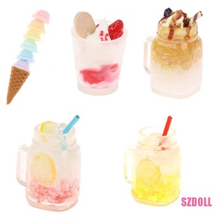 [SZDOLL] โมเดลเครื่องดื่มเรซิ่น อาหารจิ๋ว 1/12 สําหรับตกแต่งบ้านตุ๊กตา