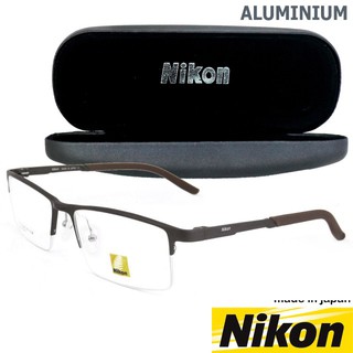 Nikon แว่นตา รุ่น 6235 C-4 สีน้ำตาล กรอบเซาะร่อง ขาสปริง วัสดุ อลูมิเนียม (สำหรับตัดเลนส์) กรอบแว่นตาEyeglasses