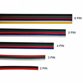 สายเคเบิลต่อขยาย 2pin 3pin 4pin 5pin 6pin 22AWG LED สําหรับแถบไฟ LED WS2812 WS2811 RGB RGBW RGB CCT 5050 3528