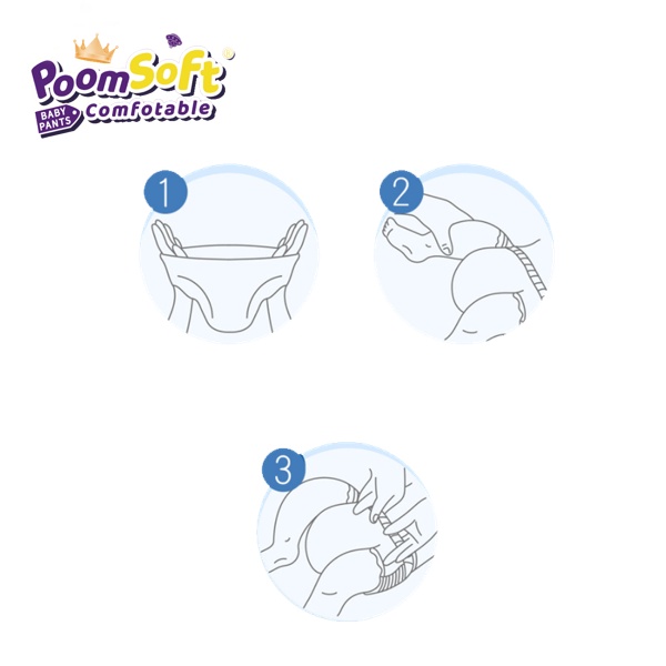 【5 แพ็ค】Poomsoft แพมเพิส เดย์ไนท์แพ้นส์ Baby Pants แพมเพิส เด็ก M-4XL ผ้าอ้อมแบบกางเกง กางเกงผ้าอ้อม - รูปที่ 7