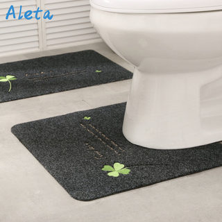 DANLE Home Toilet Floor Mat แผ่นรองเท้า ห้องน้ำ U Shape Mat แผ่นรองพื้นโพลีเอสเตอร์กันลื่นสำหรับห้องน้ำ